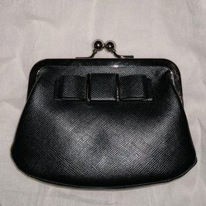 COACH Kiss lock Bow Leather Coin Purse Wallet NWT